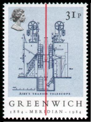 Stamp with Airy's telescope