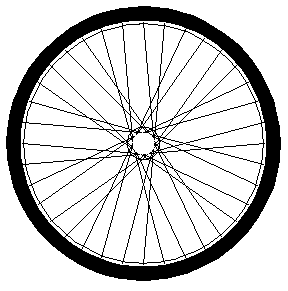 Rad eines Fahrrads