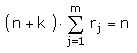 (n+k) mal (Summe rj)=n