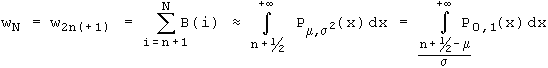 w-N mit Approximation der Binomialverteilung durch die Normalverteilung
