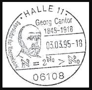 Stempel mit Georg Cantor